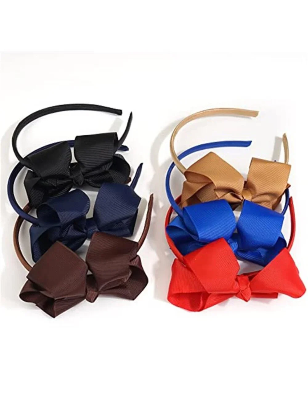 Girls Bow Headbands 16 Pack Grosgrain Ribbon Hair Bands 4 Inch Hair Accessories
